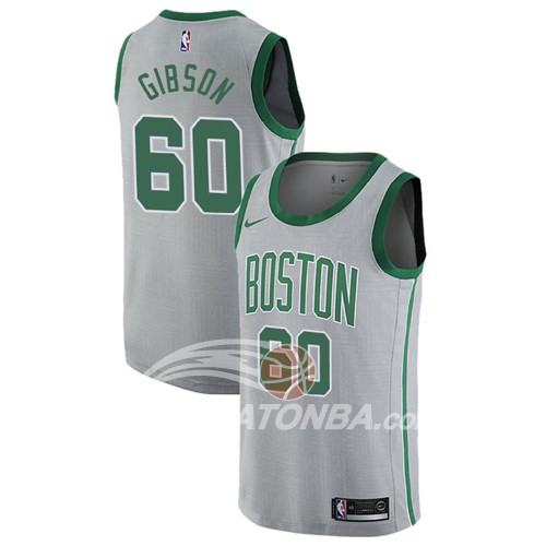 Maglia NBA Boston Celtics Jonathan Gibson Ciudad 2017-18 Grigio
